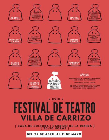 XVIII festival de tatro Villa de Carrizo. Casa de cultura de Carrizo de la Ribera.